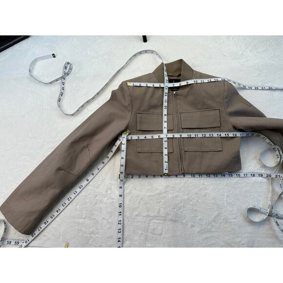 Alo Light Cocoa Main Character High-Waist Wide Leg Trouser Cropped Jacket XS - Picture 7 of 16